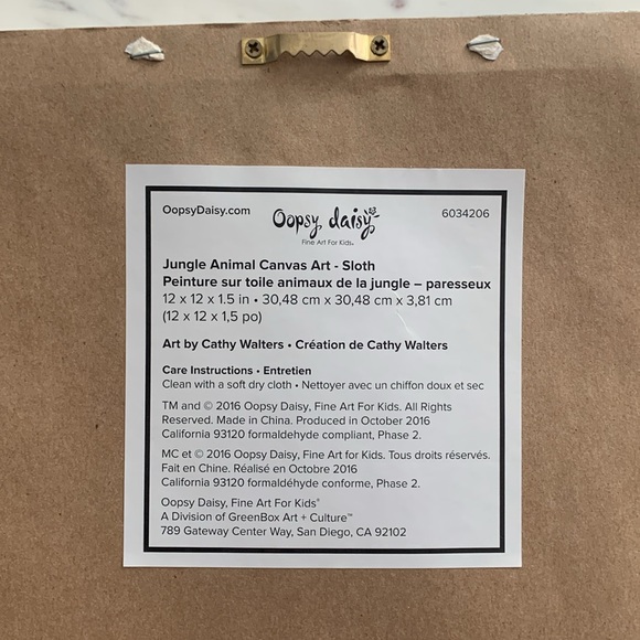 Pottery Barn kids Jungle Animal Canvas Art Sloth & Monkey - Picture 7 of 12